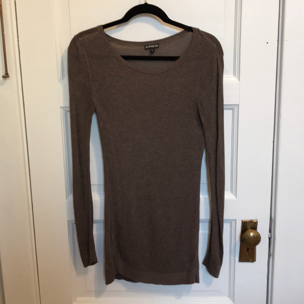 Express Netted Tunic Sweater